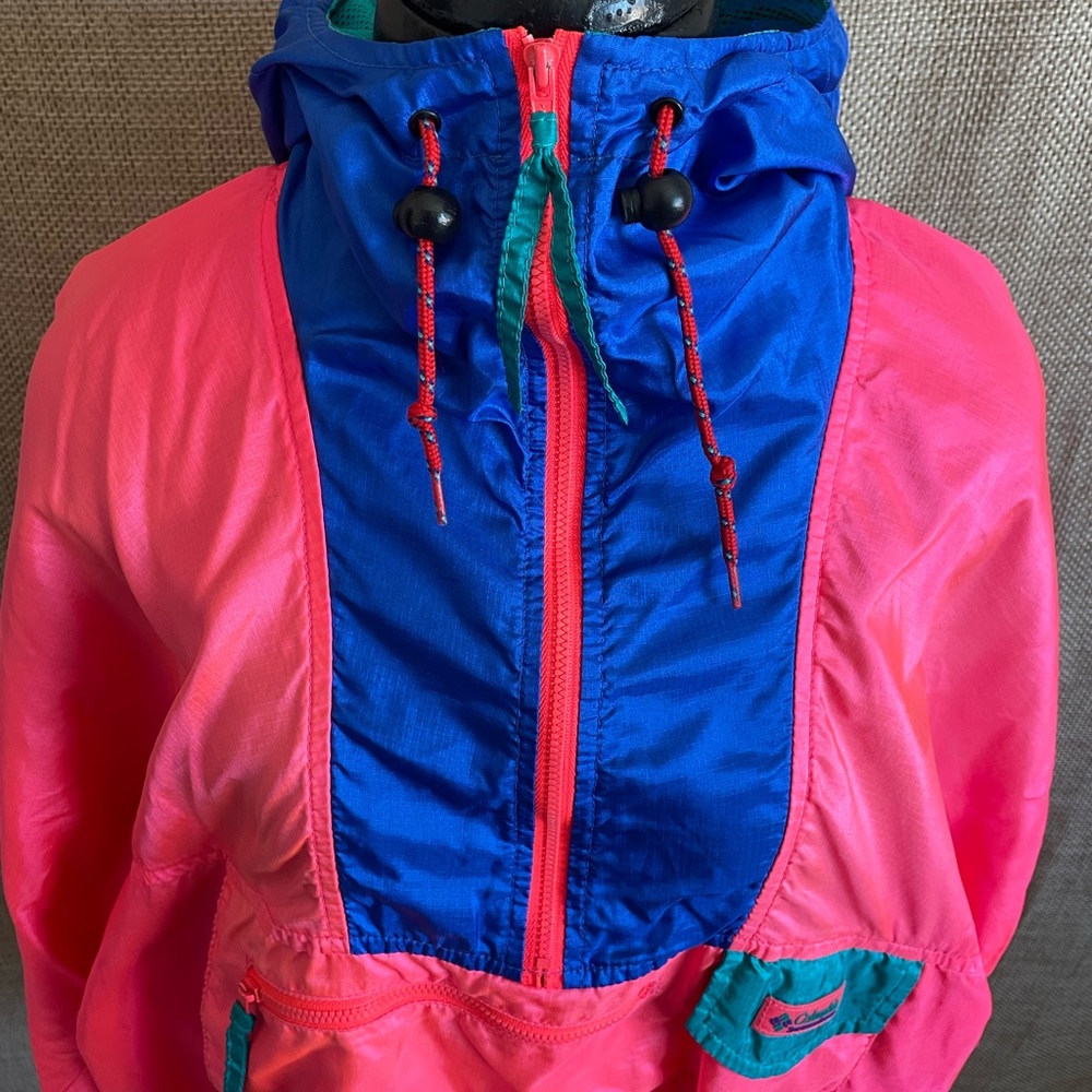 Vintage Columbia quarter zip windbreaker mens L